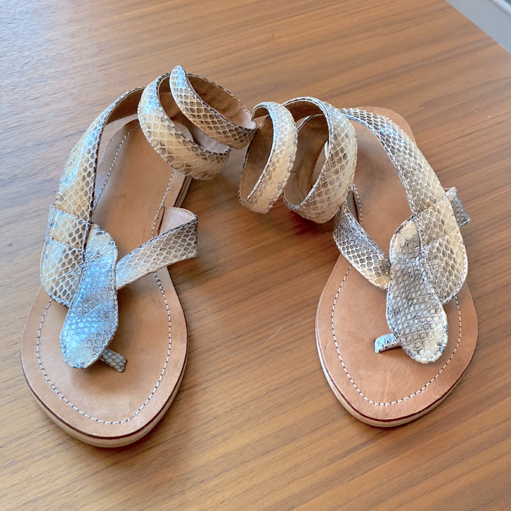 Real Python Skin Sandals